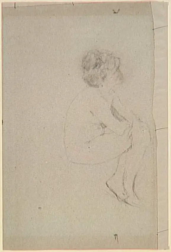 Nu assis de profil - Edouard Vuillard