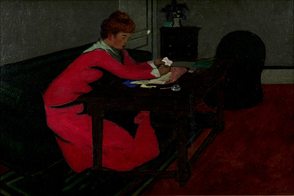 Félix Vallotton-Misia à son bureau