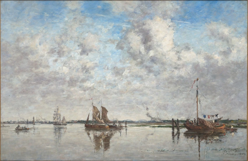 La Meuse à Rotterdam - Eugène Boudin