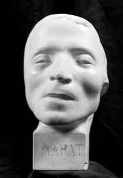Marie Grossholz, future Madame Tussaud-Masque mortuaire de Marat