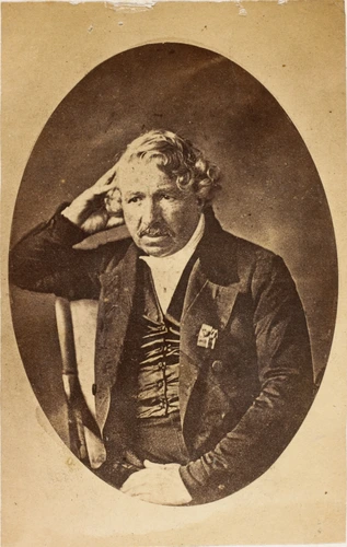 Reproduction d'un portrait au daguerréotype de Louis J. M. Daguerre - Charles Henri Plaut