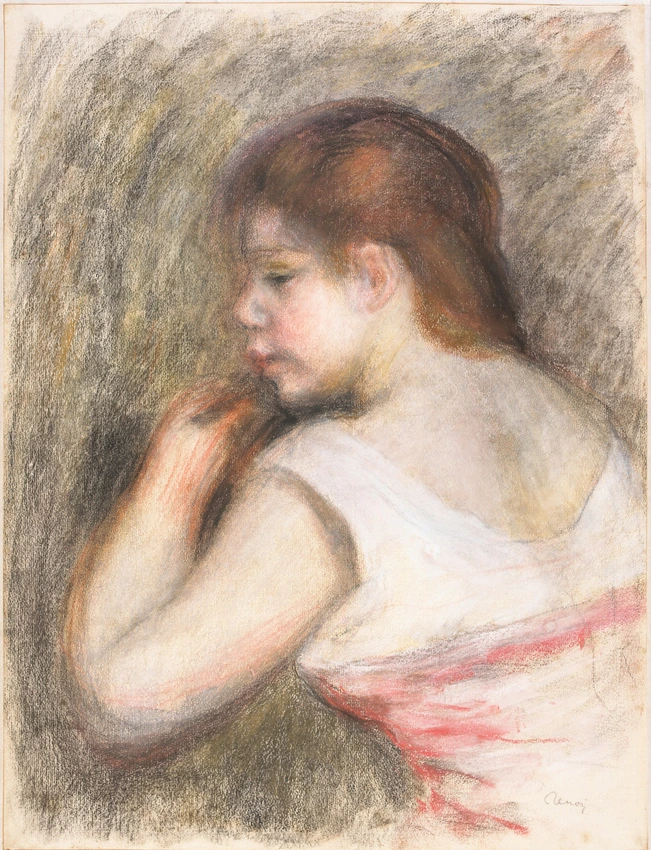 Jeune fille de profil à gauche - Auguste Renoir