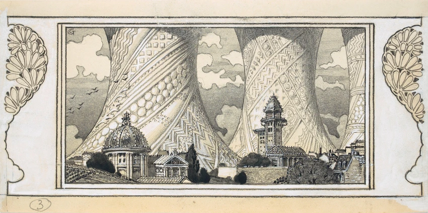 Arbres et paysage - Eugène Grasset