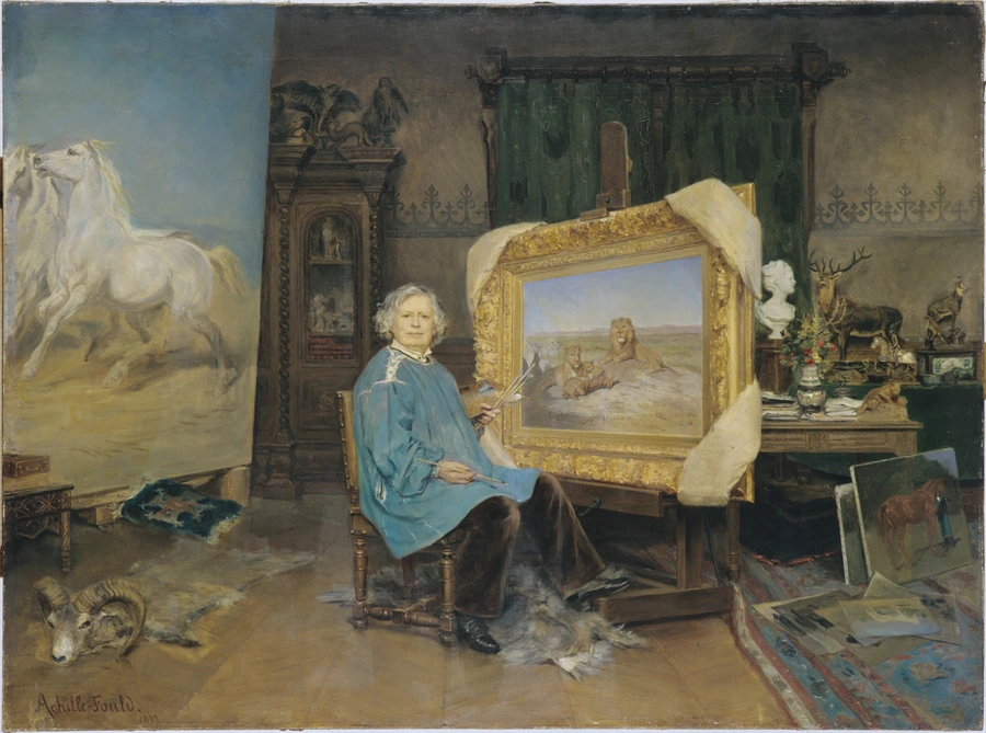 George (1865-1951) Achille-Fould, Rosa Bonheur dans son atelier, 1893
