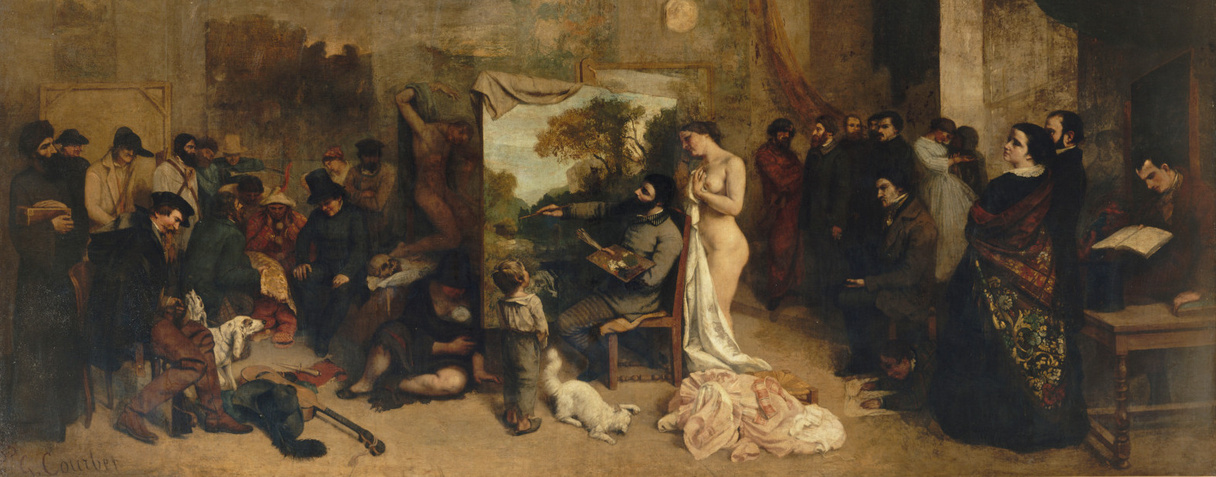 L'Atelier du peintre, allégorie réelle déterminant une phase de sept années de ma vie artistique (détail), Courbet, Gustave