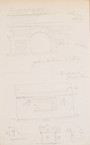 Sarcophage romain dans la galerie intérieure des Arènes d'Arles - Victor Ruprich-Robert