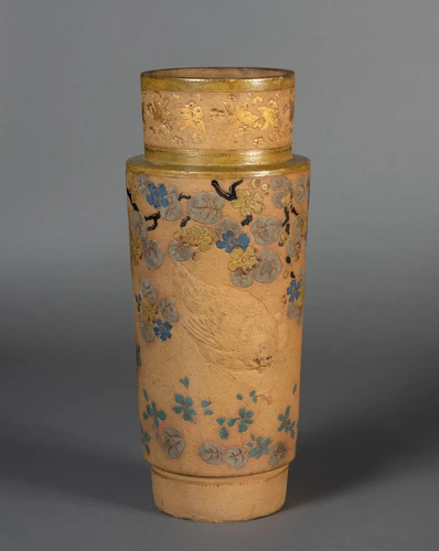 Vase (d'une paire) à décor japonisant - Ernest Chaplet