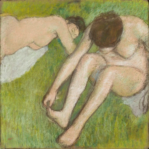 Deux baigneuses sur l'herbe - Edgar Degas