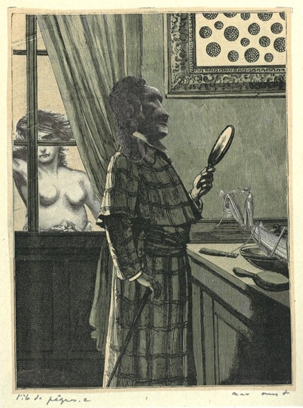Max Ernst-Collage tiré de Une semaine de bonté. L'île de Pâques 2