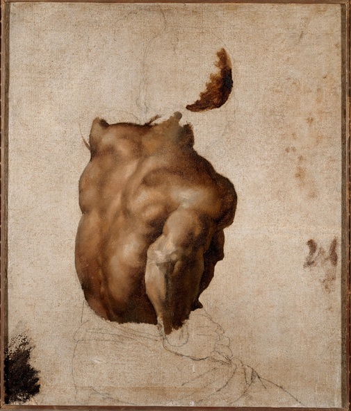 Théodore Géricault-Etude de dos (d'après le modèle Joseph) pour Le Radeau de La Méduse