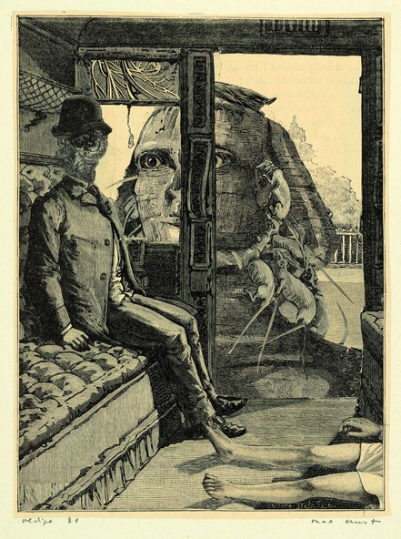 Max Ernst-Collage tiré de Une semaine de bonté. Oedipe 21