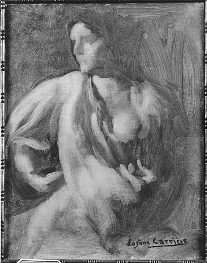 Femme avec le sein nu - Eugène Carrière