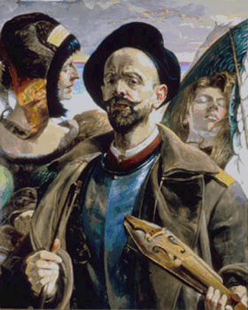 Jacek Malczewski-Sur une seule corde ?R Autoportrait