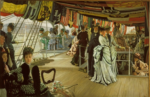 James Tissot-Le bal à bord