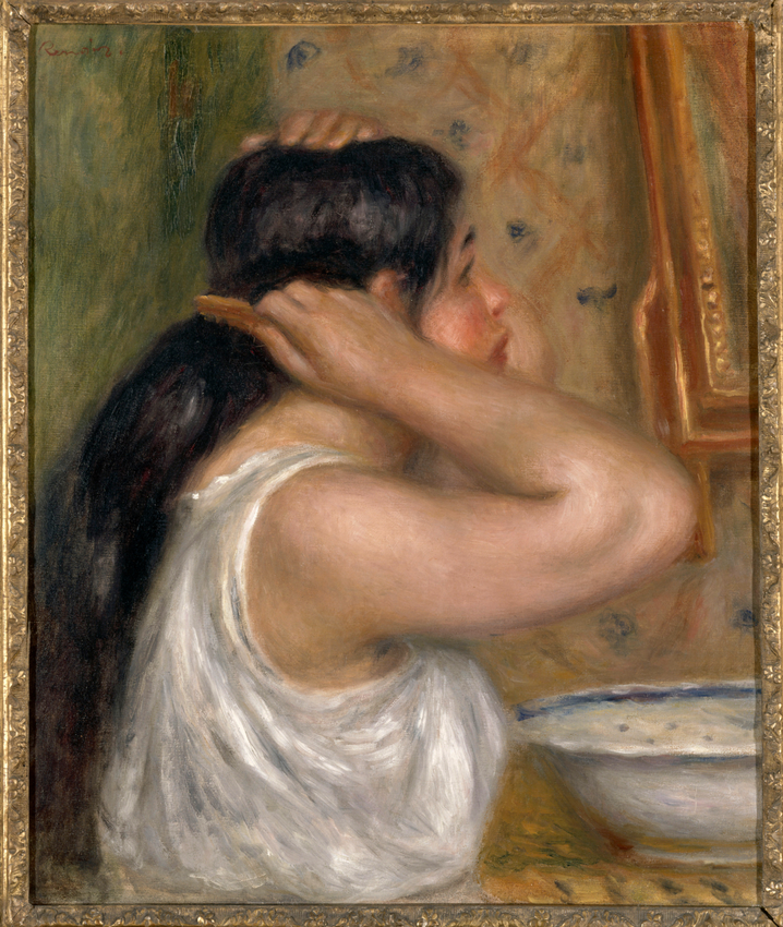 La Toilette : femme se peignant - Auguste Renoir