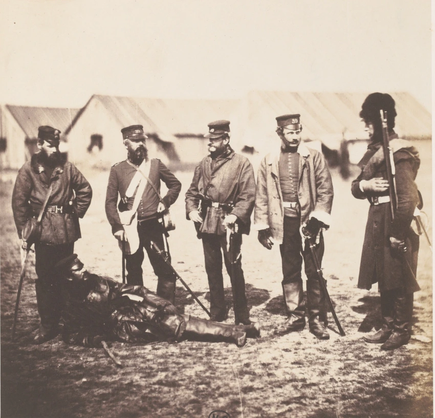 Lieut. Col. Munro and Officers of the 39th Regiment - Roger Fenton