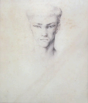 Una Vincenzo Troubridge-Tête de Vaslav Nijinsky dans le Faune, de face