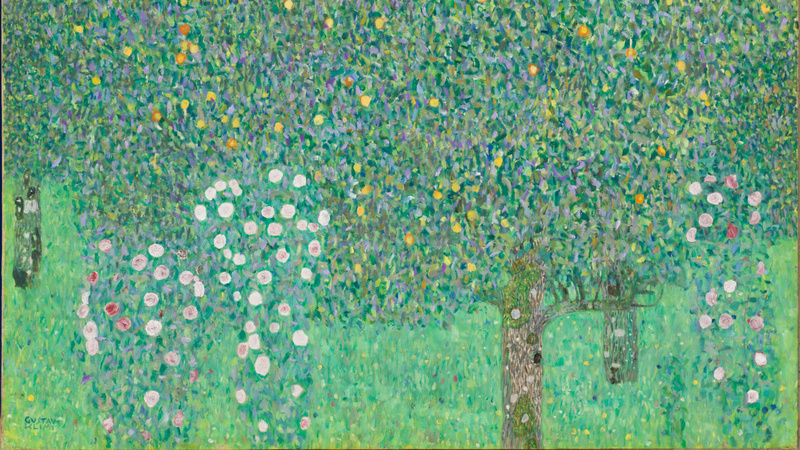 Rosiers sous les arbres (Vers 1905), Klimt, Gustav