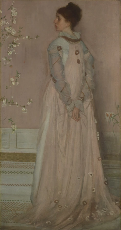 James Abbott McNeill Whistler, Symphony in Flesh Color and Pink: Portrait of Mrs. Frances  Leyland, 1871