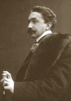 Gerschel, Paris-Robert de Montesquiou à mi-corps, en manteau à col de fourrure