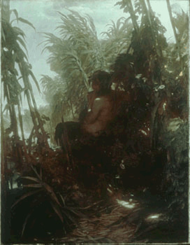 Arnold Böcklin-Pan dans les roseaux