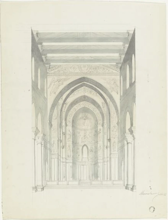 Eglise de Monreale, vue du choeur - Alphonse Gosset