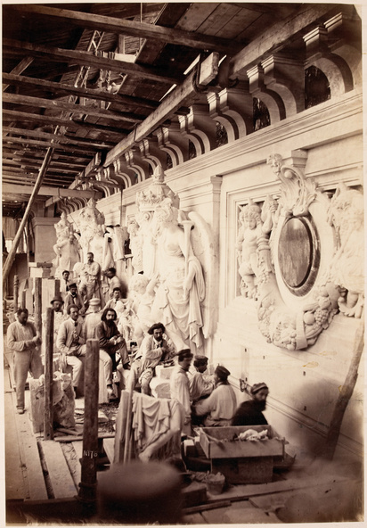 Delmaet & Durandelle-Construction du Nouvel Opéra de Paris, groupe de sculpteurs