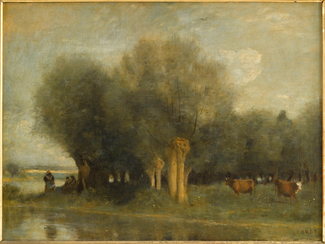 Saules au bord de l'eau - Camille Corot