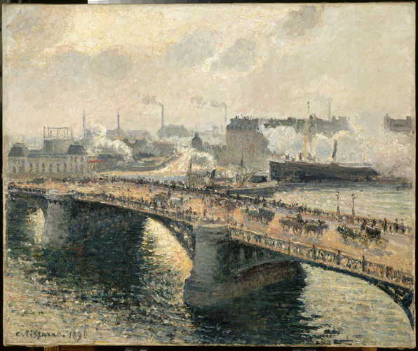Le Pont Boïeldieu à Rouen - Camille Pissarro