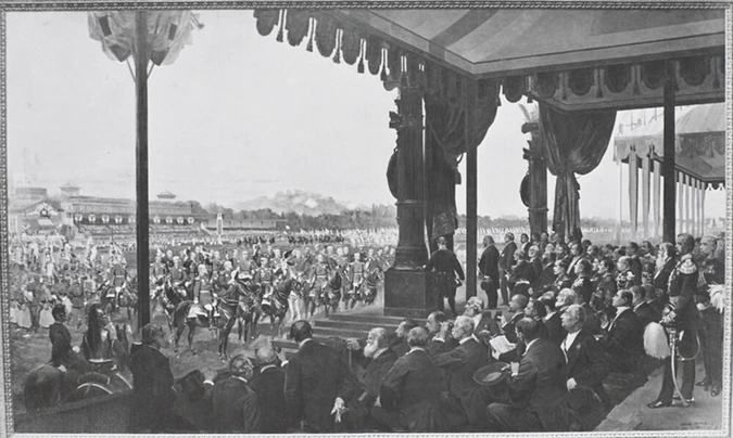La Distribution des drapeaux à Longchamp par le président Jules Grévy le 14 Juillet 1880 - Edouard Detaille