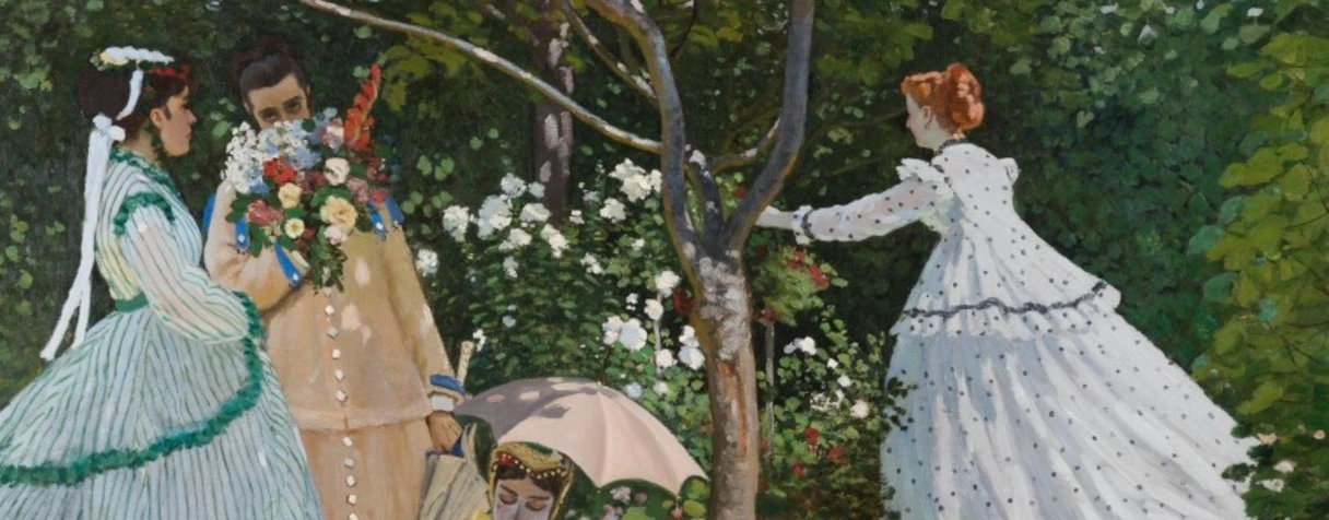 tableau, Claude Monet, Femmes au jardin, vers 1866