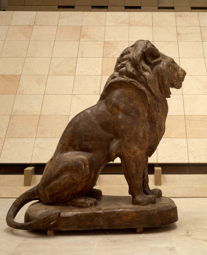Lion assis - Antoine-Louis Barye