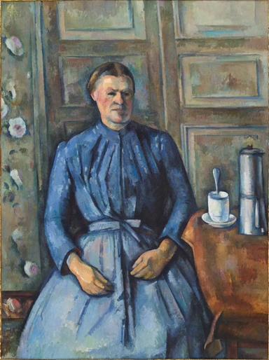 tableau, Paul Cézanne, La Femme à la cafetière, entre 1890 et 1895