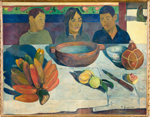 tableau, Paul Gauguin, Le repas dit aussi Les bananes, en 1891