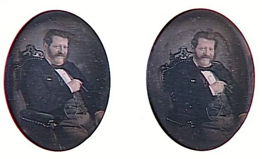 Portrait d'homme assis avec favoris et moustache - Anonyme