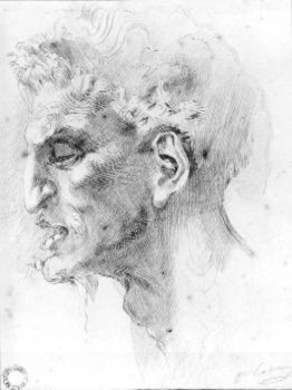 Jean-Baptiste Carpeaux-Tête de faune d'après Michel-Ange