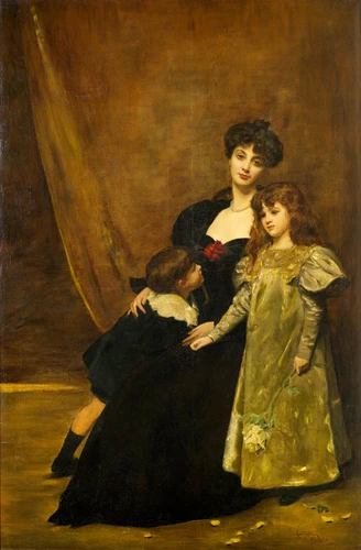 Madame Feydeau et ses enfants - Carolus-Duran