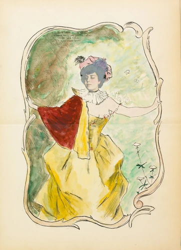 Madeleine Aubry en personnage de Watteau - Armand Pincourt