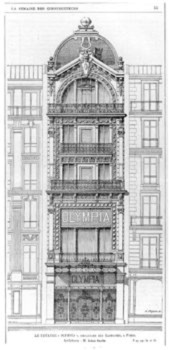 Léon Carle-Façade du Théâtre de l'Olympia