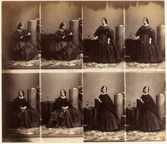 Mme Langmore en huit poses, quatre assise et quatre en pied - André Adolphe Eugène Disdéri