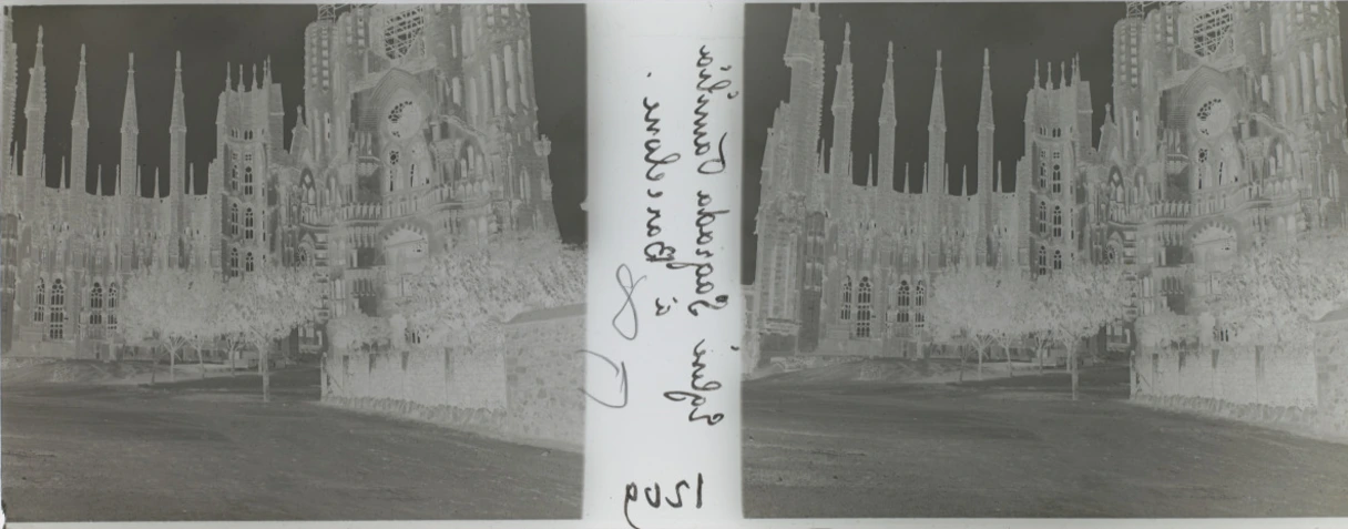 négatif, E. Serve-Louvat, Eglise Sagrada Familia à Barcelone, entre 1900 et 1908