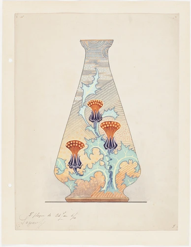 Modèle pour vase émaillé - Théophile Soyer