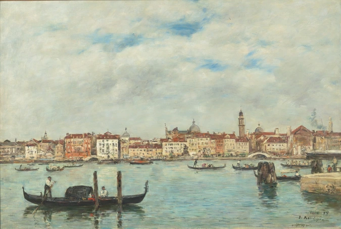 Venise. Quai des esclavons - Eugène Boudin