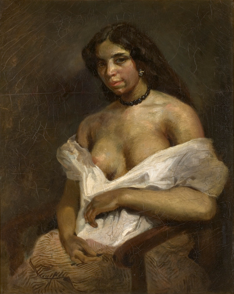Eugene Delacroix-Etude d'après le modèle Aspasie