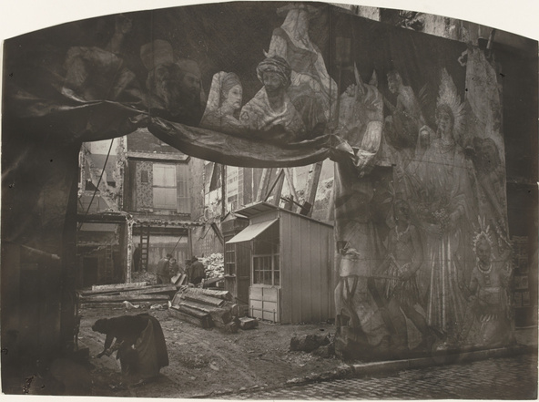 Félix Thiollier-Paris, marché au Puces, décor de théâtre