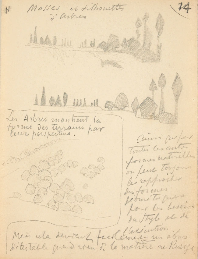 Masses et silhouettes d'arbres - Eugène Grasset
