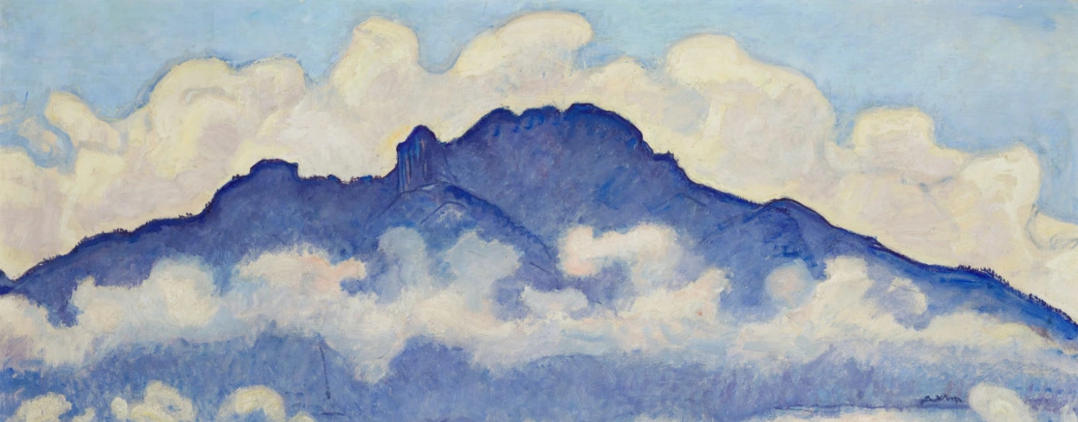tableau, Ferdinand Hodler, La pointe d'Andey, vallée de l'Arve (Haute-Savoie), en 1909
