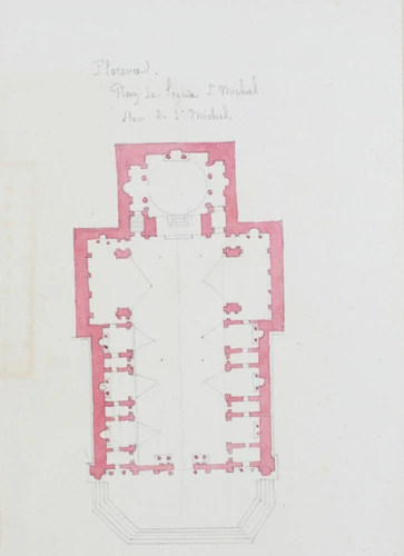Plan de l'église Saint-Michel, place Saint-Michel, Florence - Edouard Villain