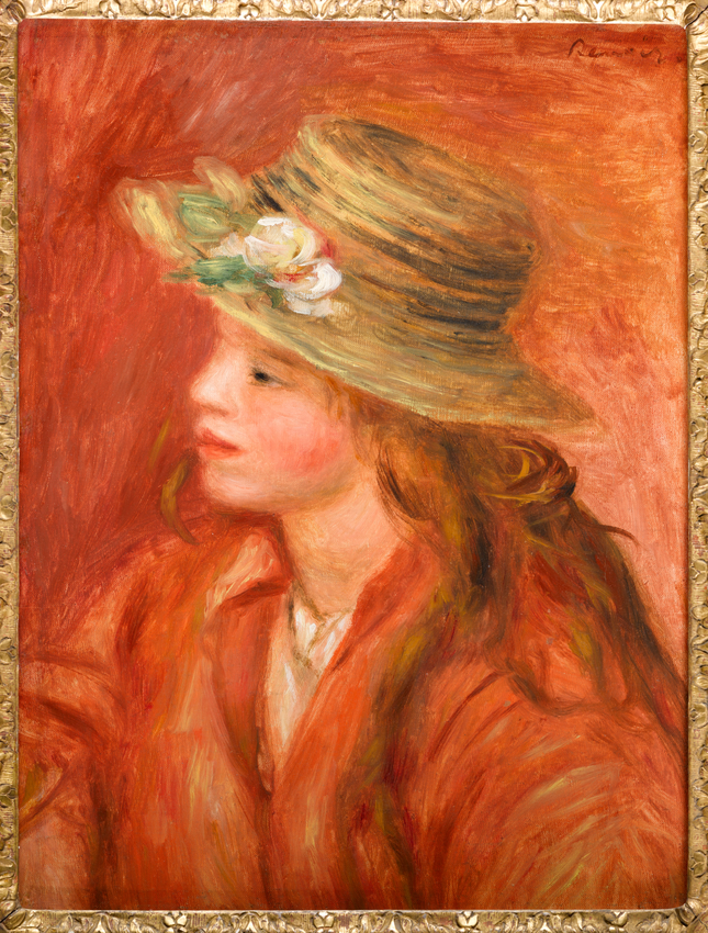 Fillette au chapeau de paille - Auguste Renoir