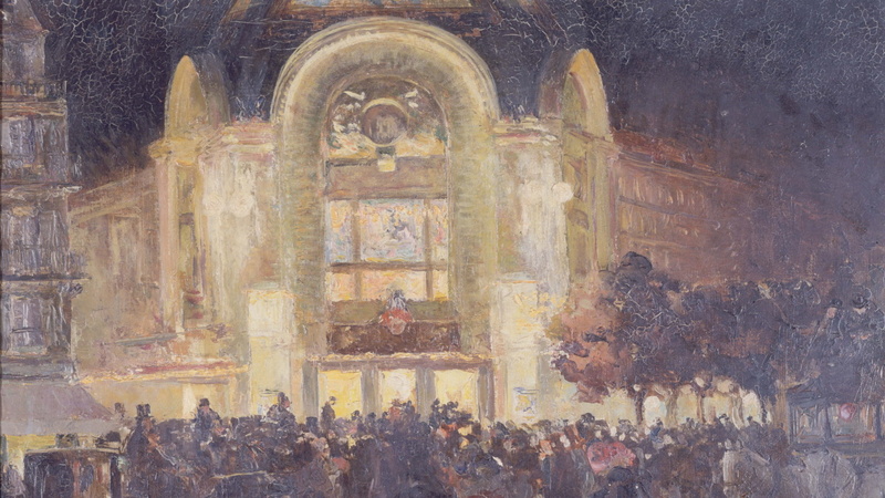 Le cinéma Gaumont-Palace, place de Clichy- LE CINEMA GAUMONT-PALACE, PLACE DE CLICHY, VERS 1913 (vers 1913), Louis Abel-Truchet